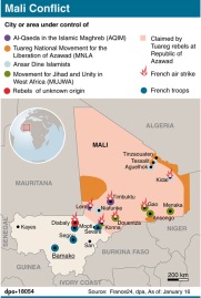 Map of the Malian conflict -The Atlantic